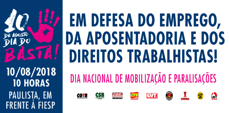 A CTB-SP convoca para Plenária Sindical Ampliada no dia 2 de agosto